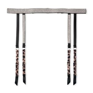 Victoria secret Shiny Garter belt new leopard garters M/L